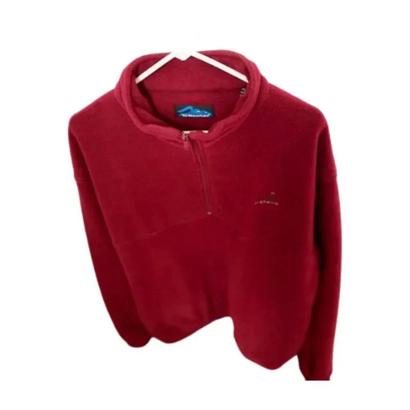 Men's TriMountain Red Sweater Jacket Frontzipper Size L - Picture 2 of 6